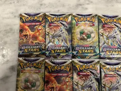 10 X Pokemon SWSH Brilliant Stars Booster Packs Sealed Excellent Condition - Image 2