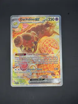 Pokemon Sv07: Stellar Crown Holo Dachsbun ex 169/142 SIR NM - Image 1