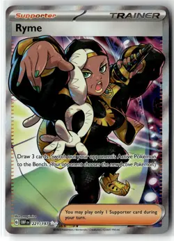 Ryme ⭐ 221/197 Holo Ultra Rare Obsidian Flames 2023 Pokemon NM - Image 1