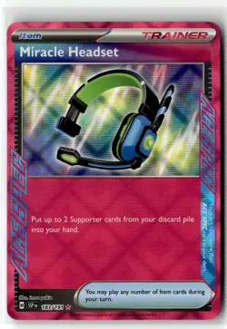 Miracle Headset ⭐ 183/191 Holo ACE SPEC Rare Surging Sparks 2024 Pokemon NM - Image 1