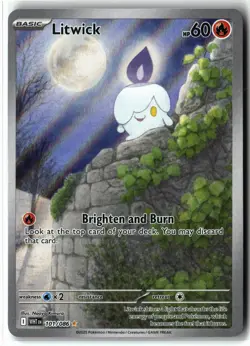 Litwick ⭐ 101/086 Holo Illustration Rare White Flare 2025 Pokemon NM - Image 1