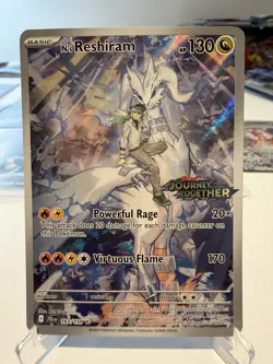N's Reshiram Stamped #167/159 Scarlet & Violet Promo NM/Near Mint Pokemon 2025 - Image 1