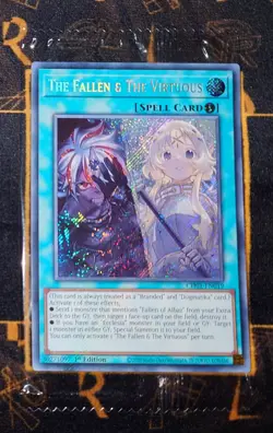 YUGIOH The Fallen & The Virtuous (CH01-EN019) Secret Rare 1st Edition Near Mint - Image 1