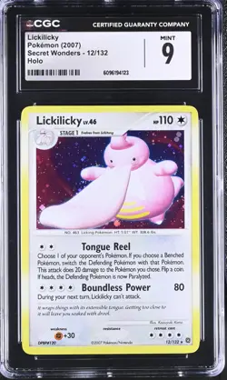 CGC 9 MINT Lickilicky 2007 Secret Wonders 12/132 Holo Pokemon Card - Image 1