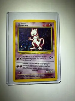 Mewtwo 10/102 Base Set Holo Pokemon Card - Image 1