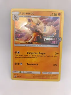 Lycanroc SM118 Pre Release - Forbidden Light Promo - Pokemon Card - LP - Image 1