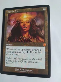 Mind's Eye. Retro Mythic Artifact. The Brother's war. Magic the Gathering Card. - Image 3