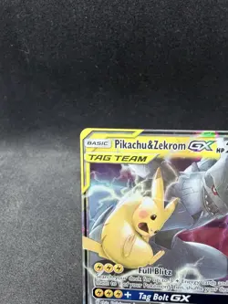 Pokemon Pikachu & Zekrom GX TCG Sun & Moon Team Up Holo Ultra Rare Card 33/181 - Image 3