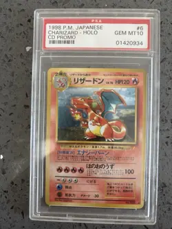 Pokemon Charizard Holo Japanese CD Promo #006 1998 PSA 10 Pokemon TCG Card Stock - Image 1