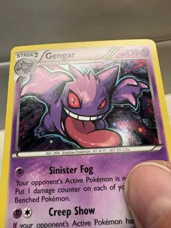 Pokemon TCG Gengar (60/162) XY Breakthrough Holo Card - Image 2