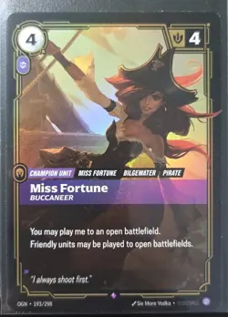 Riftbound League Of Legends Origins Foil Card OGN 193 Miss Fortune - Image 1
