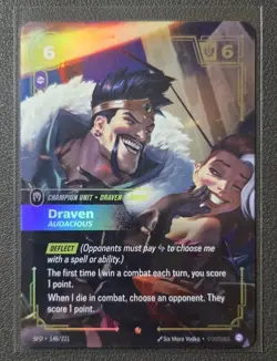 Riftbound Draven EPIC Single CARD Spiritforged - 148 - League Of Legends - NM - Image 1