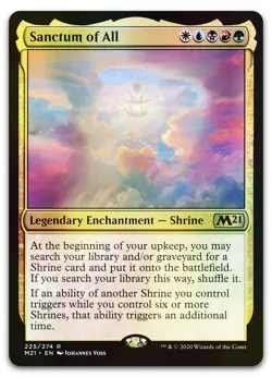 Sanctum of All #225 (Foil) (NM) Core Set 2021 M21 Magic MTG - Image 1