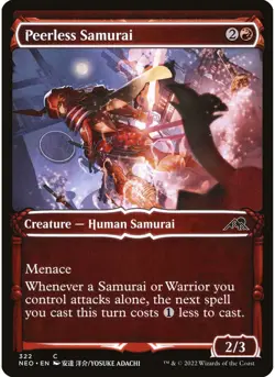 Peerless Samurai (Showcase) (Foil) 322 MTG NM - Kamigawa: Neon Dynasty - Image 1