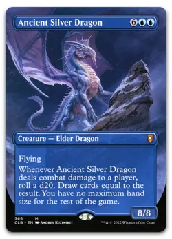 Ancient Silver Dragon (Borderless) #366 (NM) Baldur's Gate CLB Magic MTG - Image 1