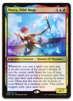 Neera, Wild Mage #288 (Foil) (NM) Baldur's Gate CLB Magic MTG - Image 1