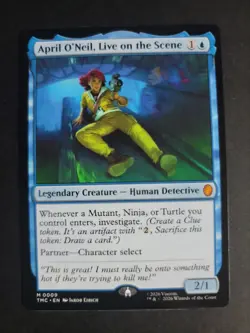 April O'Neil, Live on the Scene Mythic MTG Ninja Turtles Commander - Image 1