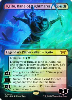 MTG FOIL Kaito, Bane of Nightmares (#328) - Duskmourn: House of Horror #328 - Image 1