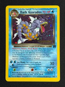 1# Pokemon Cards Dark Gyarados 8/82 Team Rocket Holo Rare - Image 1