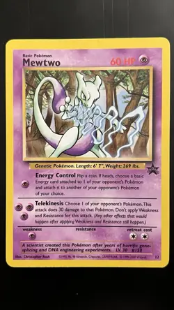 Mewtwo 12/53 MP Wotc Black Star Promo Pokemon TCG Regular - Image 1