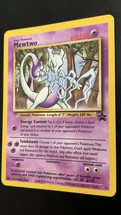 Mewtwo 12/53 MP Wotc Black Star Promo Pokemon TCG Regular - Image 3