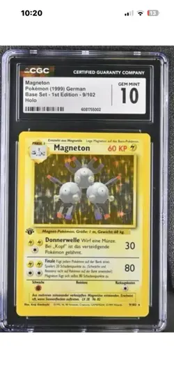 Pokemon Magneton Base Set Holo 1st Edition - Image 1