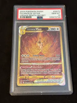 PSA 10 Arceus VSTAR - GG70 Crown Zenith Pokemon Graded Card Sword and Shield - Image 1
