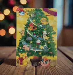 90's Pokemon Japanese CHRISTMAS TREE #338 Holo Prism Vending Sticker - Image 1