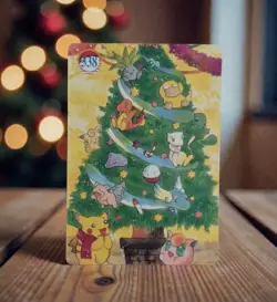 90's Pokemon Japanese CHRISTMAS TREE #338 Holo Prism Vending Sticker - Image 2
