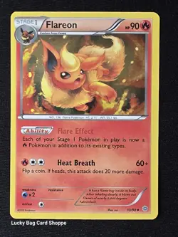 Flareon - 13/98 (Cosmos Holo) XY Ancient Origins Pokemon TCG NM - Image 1