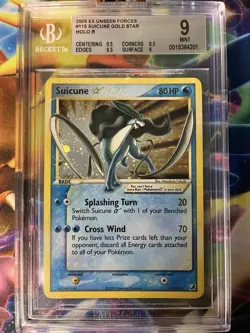 Pokemon BGS 9.0 Suicune Gold Star Unseen Forces 115/115 Holo - Image 3