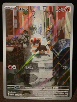 Litleo 139/132 Illustration Rare Pokemon ME01: Mega Evolution Full Art Holo NM/M - Image 1