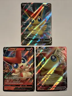 Pokemon VICTINI 3 Card Lot ~ VMAX V Full Art - Image 1