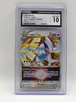 🔥CGC GEM MINT 10🔥LUGIA VSTAR POKEMON 2022 SILVER TEMPEST 139/195 HOLO - Image 1