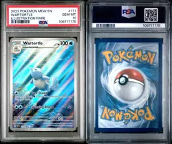 2023 POKEMON MEW EN-151 ILLUSTRATION RARE #171 WARTORTLE PSA 10 - Image 2