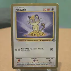 Meowth - (Gold Bordered ) Promo Vintage Pokemon Jungle Set MP make offer - Image 1
