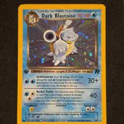 Dark Blastoise 3/82 1st Edition Team Rocket Unlimited Holo Pokemon TCG NM - Image 2