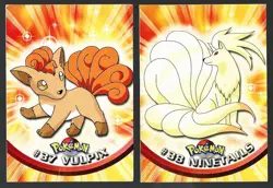 POKEMON Topps TV Animation VULPIX and NINETAILS #37-38 Pair NM/M - Image 1