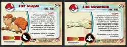 POKEMON Topps TV Animation VULPIX and NINETAILS #37-38 Pair NM/M - Image 2