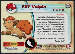 POKEMON Topps TV Animation VULPIX and NINETAILS #37-38 Pair NM/M - Image 4