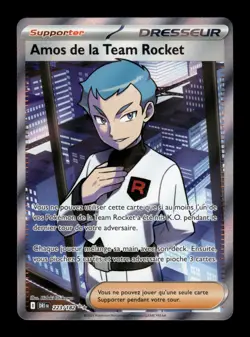 Carte Pokemon Amos de la Team Rocket 223/182 Rivalites Destinees Francais - Image 1