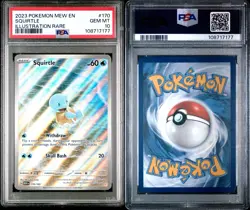 2023 POKEMON MEW EN-151 ILLUSTRATION RARE #170 SQUIRTLE PSA 10 - Image 2