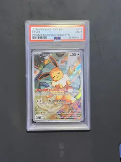 2025 POKEMON PRISMATIC EVOLUTIONS ETB PROMO #173 EEVEE PSA 9 - Image 1