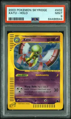 Xatu 2003 Pokemon Skyridge PSA 9 #H32 - Image 1