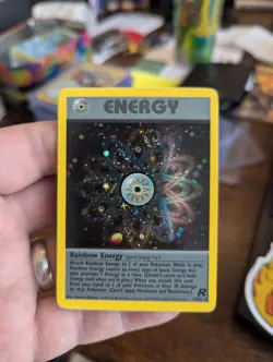 Pokemon TCG Rainbow Energy 17/82 Team Rocket Holo Rare NM Condition WOTC - Image 1