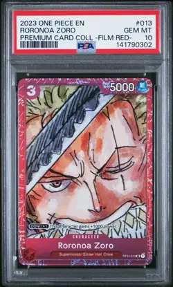 2023 ONE PIECE PREM CARD COLL -ONE PIECE FILM RED- #013 RORONOA ZORO PSA 10 - Image 1