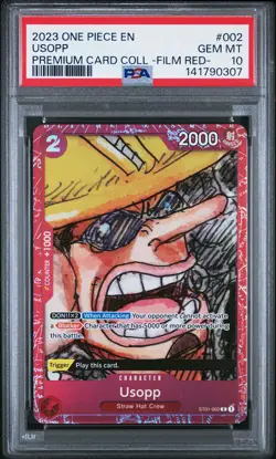 2023 ONE PIECE PREM CARD COLL -ONE PIECE FILM RED- #002 USOPP PSA 10 - Image 1