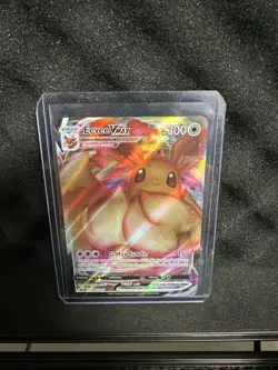Pokemon TCG Eevee VMAX SWSH087 Shining Fates Holo Promo Card Mint - Image 1