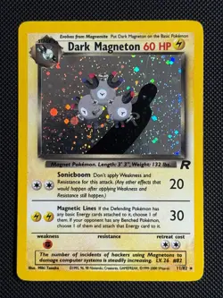 1# Pokemon Cards Dark Magneton 11/82 Team Rocket Holo Rare - Image 1