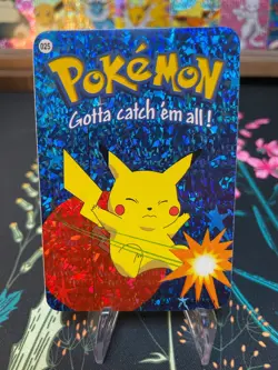 Pikachu #025 - Vintage Vending Machine Prism Sticker 2000 - Pokemon Card - Image 1